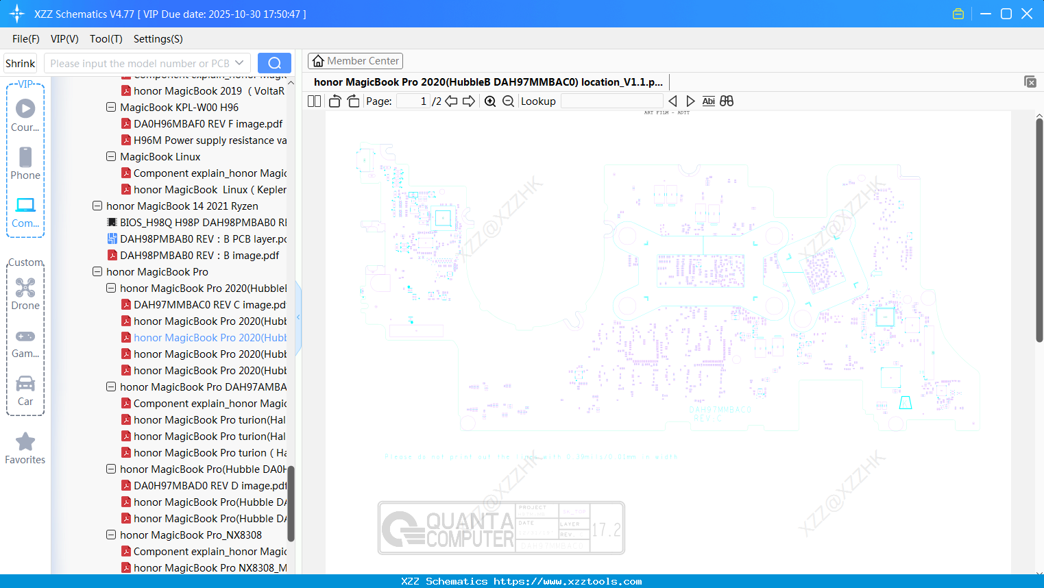 Laptop HUAWEI Honor MagicBook Pro 2020(HubbleB DAH97MMBAC0) Location_V1.1